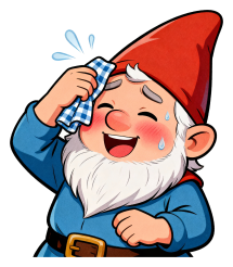 Gartenzwerg mit Schraubenschlüssel